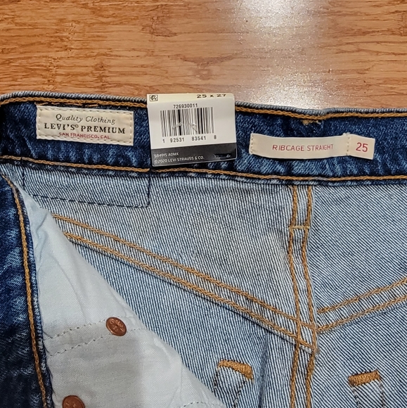 Levi's Premium RIBCAGE STRAIGHT ANKLE WOMEN'S JEANS Size 25 - Picture 10 of 11